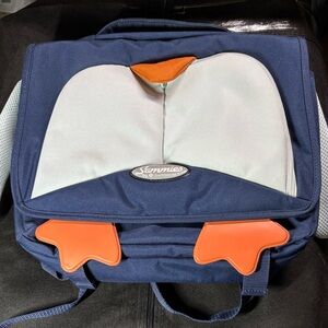 Navy and Orange Penguin Design Kids Backpack - Sammies by Samsonite